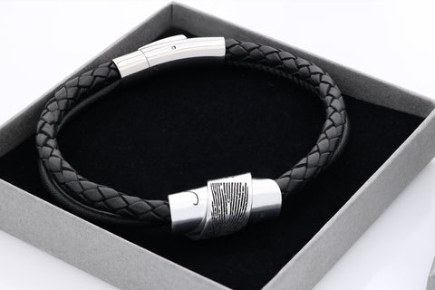 Fingerabdruck Armband für Männer - Fingerabdruck Lederarmband - Personalisiertes  Armband - JAEE Namensschmuck