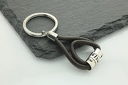 Leder Schlüsselanhänger mit Gravur - Schlüsselanhänger aus Leder - Schlüsselanhänger schwarz - JAEE Namensschmuck