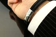 Herren Armband mit Gravur - Vatertagsgeschenk Armband - Herren Lederarmband mit persönlichem Text - JAEE Design