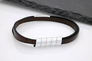 Lederarmband für Mann mit Gravur- graviertes Lederarmband - gravierter Lederschmuck - JAEE Namensschmuck