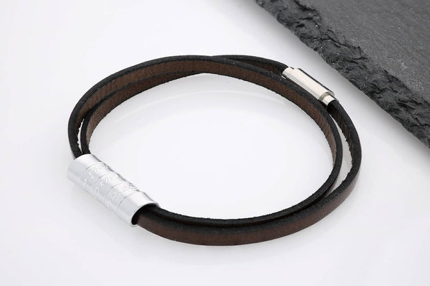 Lederarmband für Mann mit Gravur- graviertes Lederarmband - gravierter Lederschmuck - JAEE Namensschmuck