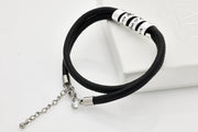 Personalisierte Paararmbänder - Partnerarmbänder aus Sterling Silber 925 und Leder