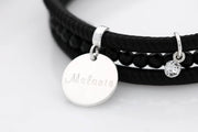 Personalisierte Anhängerarmband - Leder Anhängerarmband - personalisierte Armband - Namensarmband - JAEE Namensschmuck