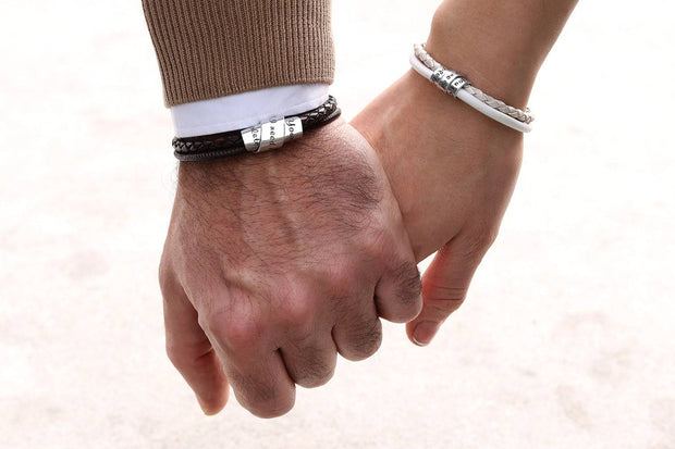 Partnerarmbänder - Armbänder für Paare - Liebesarmbänder - Individueller Schmuck für Mann Frau - JAEE Namensschmuck