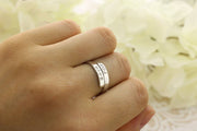 Gravierter Namensring -Ringstapel Namensring - Ring mit Namen -Gravierbarer Ring aus Sterling Silber - JAEE Namensschmuck