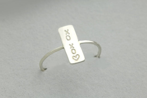 Personalisierter Bar Ring - Namensring  Bar - personalisierter Ring aus Sterlingsilber - JAEE Namensschmuck