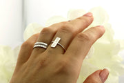 Personalisierter Bar Ring - Namensring  Bar - personalisierter Ring aus Sterlingsilber - JAEE Namensschmuck