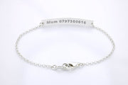 Silber  ID Armband - SOS ID Armband - Medizinische ID Armband - JAEE Namensschmuck