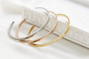 Elegantes Set für Damen: Ovales Armband und Armreif mit Gravur – in Gold, Roségold oder Silber - JAEE Namensschmuck