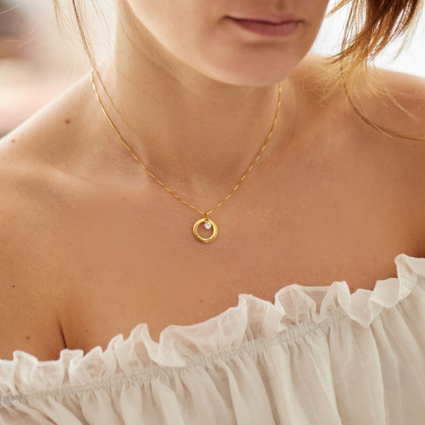 Halskette | LUMEN | mit Gravur & Kristall