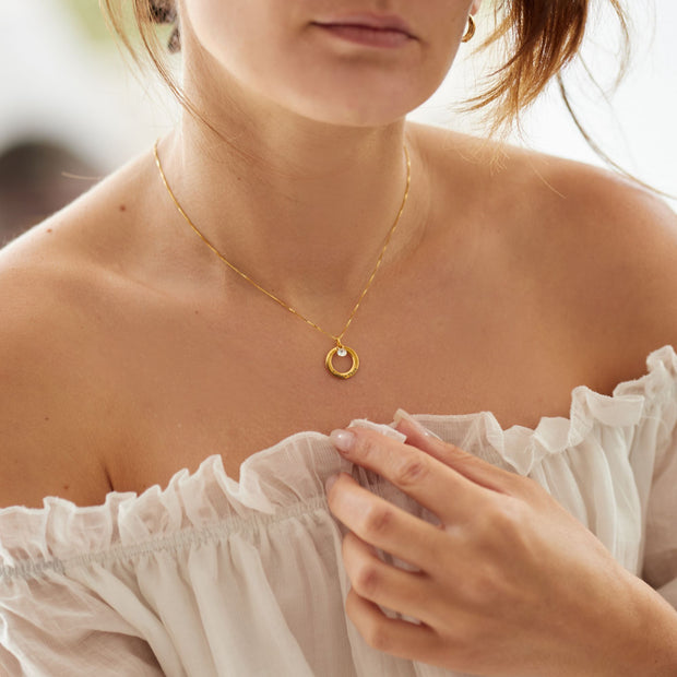 Halskette | LUMEN | mit Gravur & Kristall