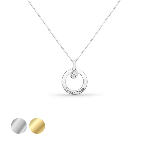 Halskette | LUMEN | mit Gravur & Kristall