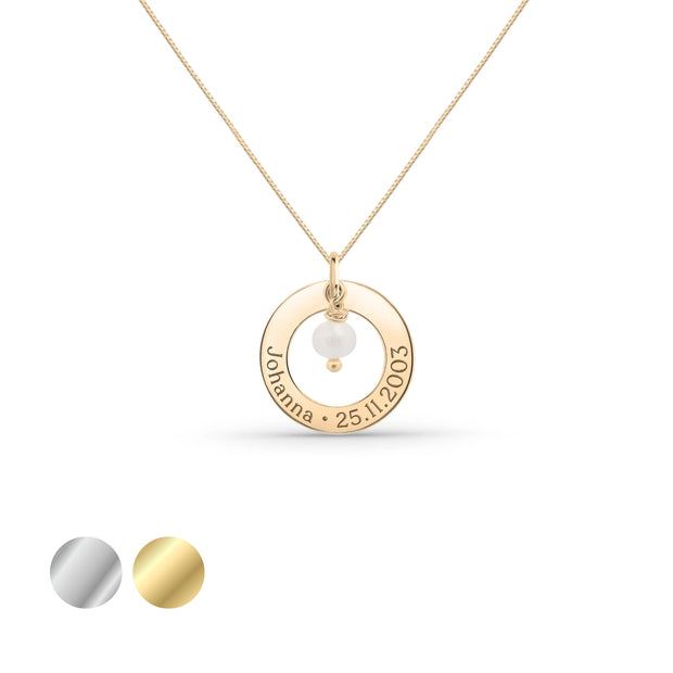 Perlen-Halskette | UNIO | mit persönlicher Gravur