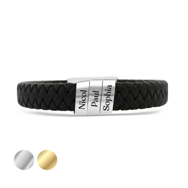 Lederarmband für Männer | LEGATUM | mit Namensgravur