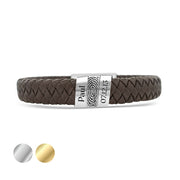 Lederarmband | FOEDUS | mit Fingerabdruck-Gravur