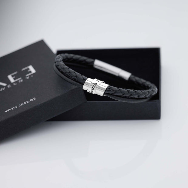 Herren Lederarmband | SENTENTIA | mit persönlichem Motto