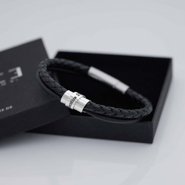 Herren Lederarmband | SENTENTIA | mit persönlichem Motto