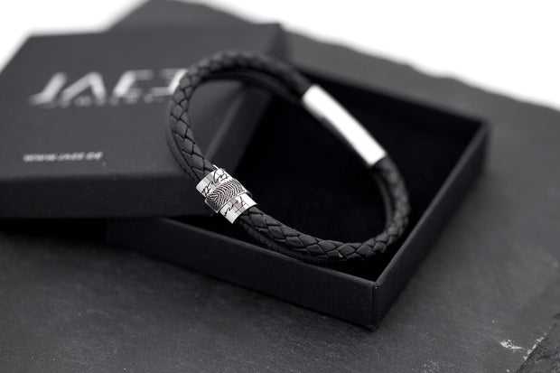 Herren Lederarmband | VINCULUM | mit Fingerabdruck