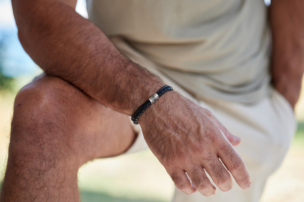 Herren Lederarmband | VINCULUM | mit Fingerabdruck