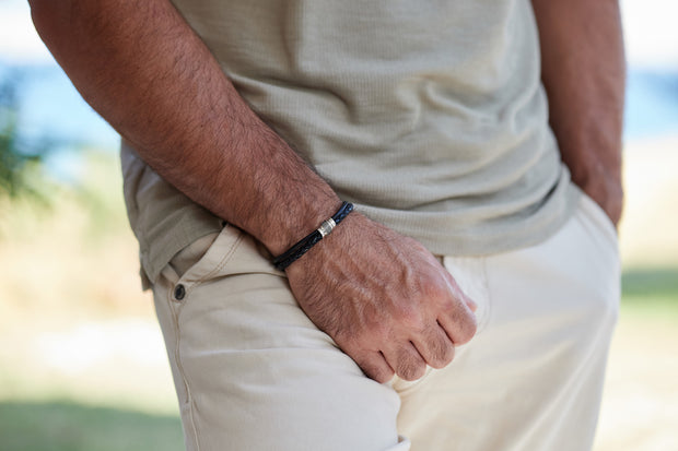 Herren Lederarmband | VINCULUM | mit Fingerabdruck