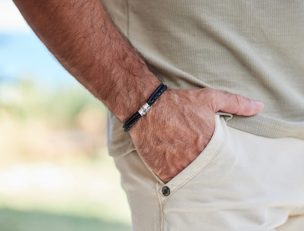 Herren Lederarmband | SENTENTIA | mit persönlichem Motto