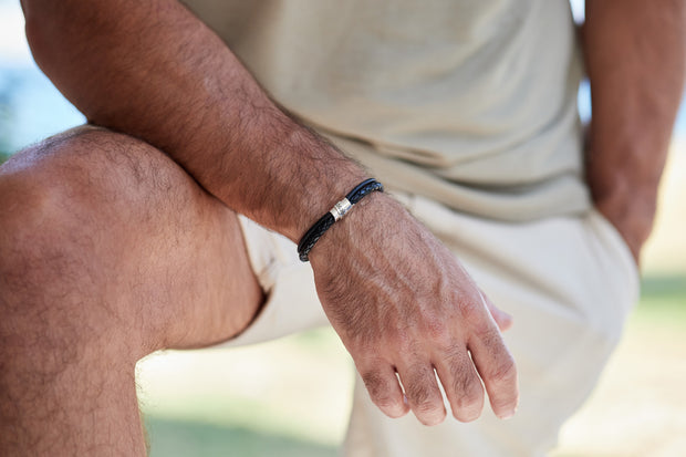 Herren Lederarmband | SENTENTIA | mit persönlichem Motto