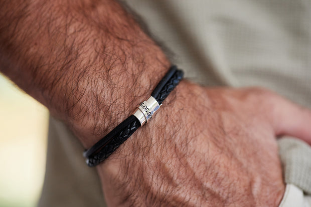 Herren Lederarmband | SENTENTIA | mit persönlichem Motto
