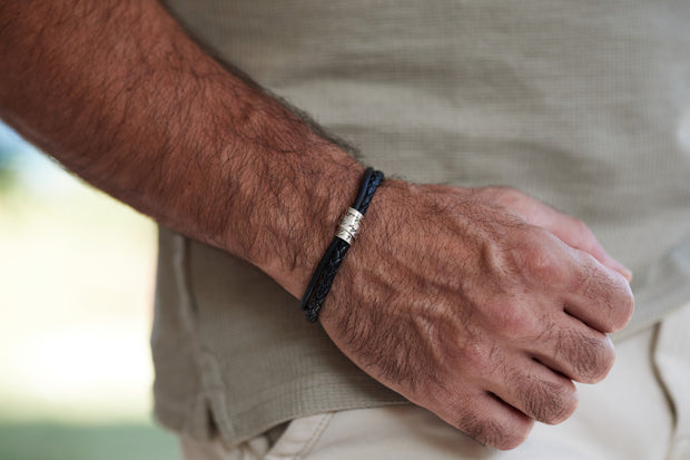 Herren Lederarmband | RELIQUIA | mit Handschrift-Gravur