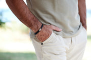Herren Lederarmband | RELIQUIA | mit Handschrift-Gravur