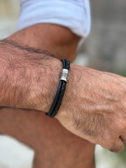 Herren Lederarmband | VINCULUM | mit Fingerabdruck