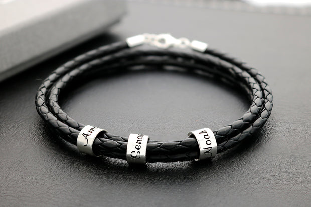 Leder-Armband für Männer | DONUM | mit Namensgravur