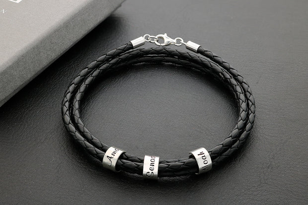 Leder-Armband für Männer | DONUM | mit Namensgravur