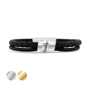 Herren Lederarmband | SENTENTIA | mit persönlichem Motto
