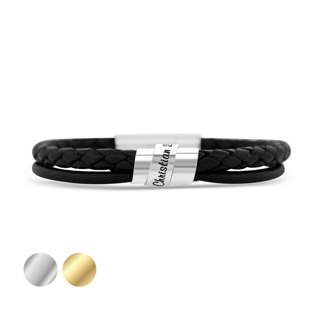 Herren Lederarmband | SENTENTIA | mit persönlichem Motto