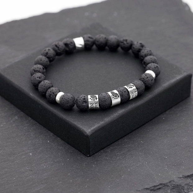 Vater Lava Armband | CREATIO | mit Baby-Fußabdruck
