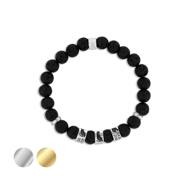Vater Lava Armband | CREATIO | mit Baby-Fußabdruck