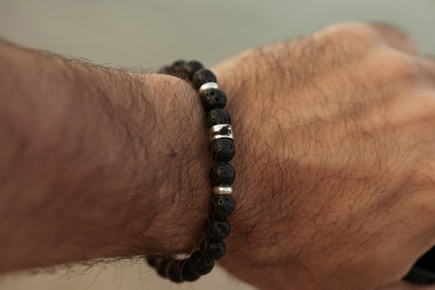 Vater Lava Armband | CREATIO | mit Baby-Fußabdruck