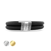 Nappaleder Armband | CONEXUS | mit Fingerabdruck