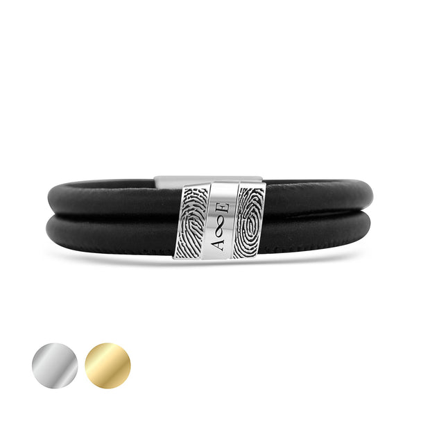 Nappaleder Armband | CONEXUS | mit Fingerabdruck