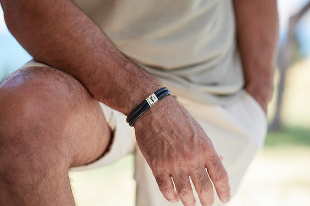 Vater Nappaleder Armband | IMPRESSIO | mit Fußabdruck