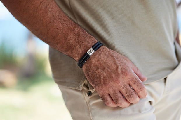 Vater Nappaleder Armband | IMPRESSIO | mit Fußabdruck