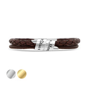 Herren Lederarmband | PROFESSIO | mit Bekenntnis-Gravur