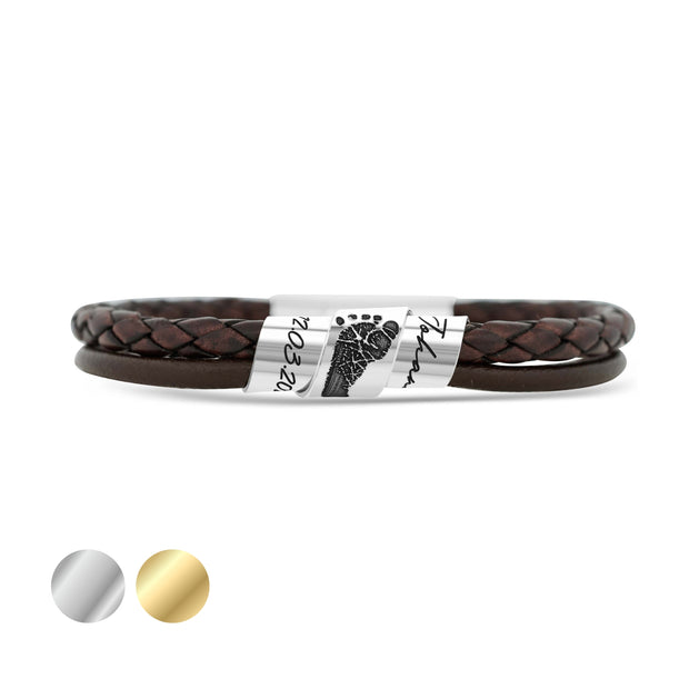 Vater Armband | DOMUS | mit Kinder-Fußabdrücken