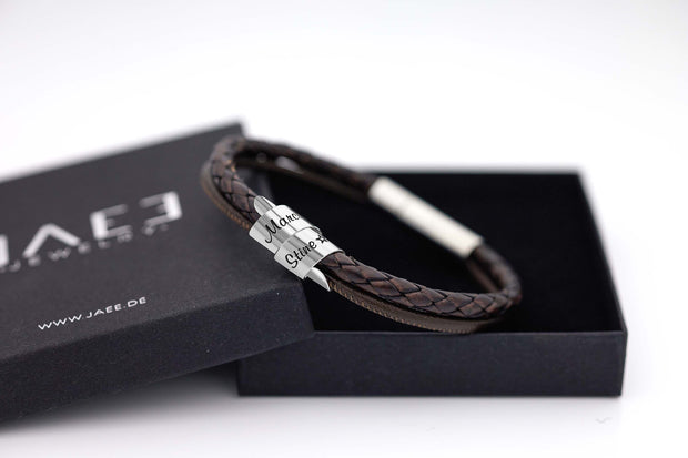 Herren Lederarmband | PROFESSIO | mit Bekenntnis-Gravur