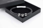 Vater Lederarmband | GRADUS | mit Kinder-Fußabdrücken