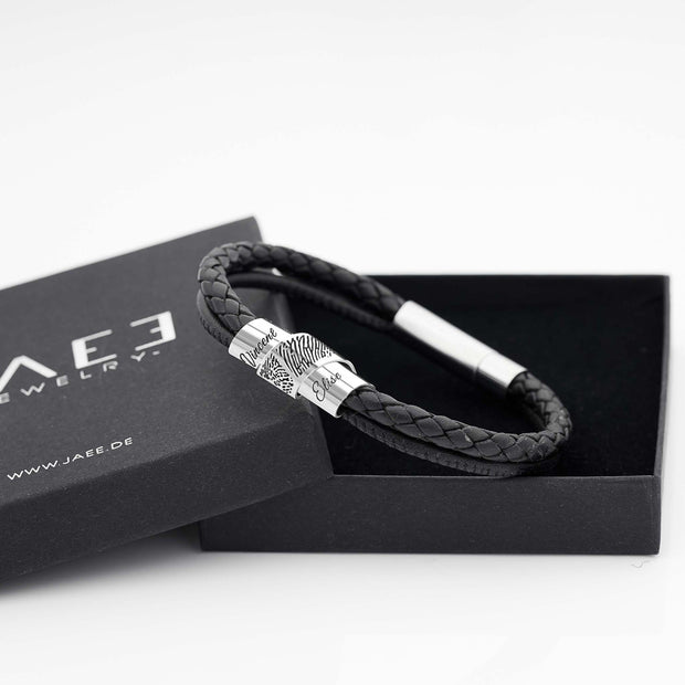 Herren Lederarmband | SANCTUM | mit Fingerabdruck
