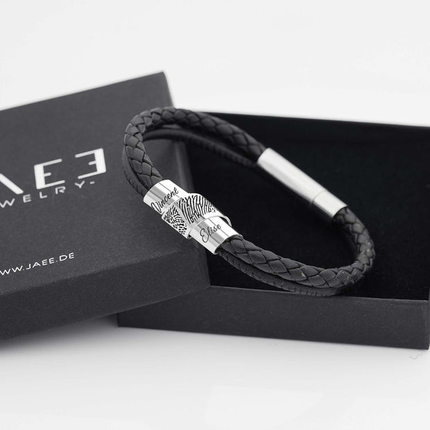 Herren Lederarmband | SANCTUM | mit Fingerabdruck