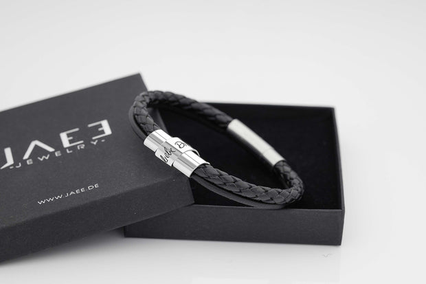 Herren Lederarmband | SCRIPTUM | mit Handschrift-Gravur