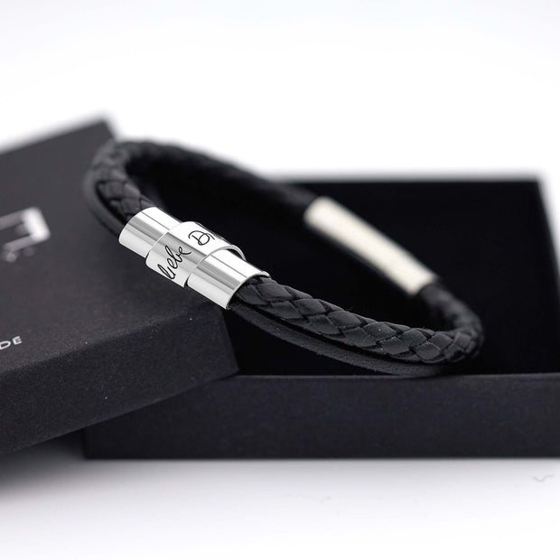 Herren Lederarmband | SCRIPTUM | mit Handschrift-Gravur