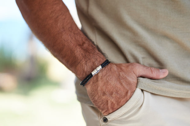 Herren Lederarmband | PROFESSIO | mit Bekenntnis-Gravur
